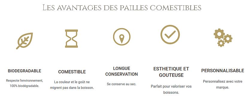 Les avantages des pailles commestibles